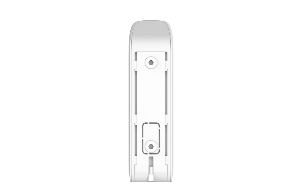 Ajax MotionProtect Curtain wireless narrow-beam motion sensor in white, mounted view