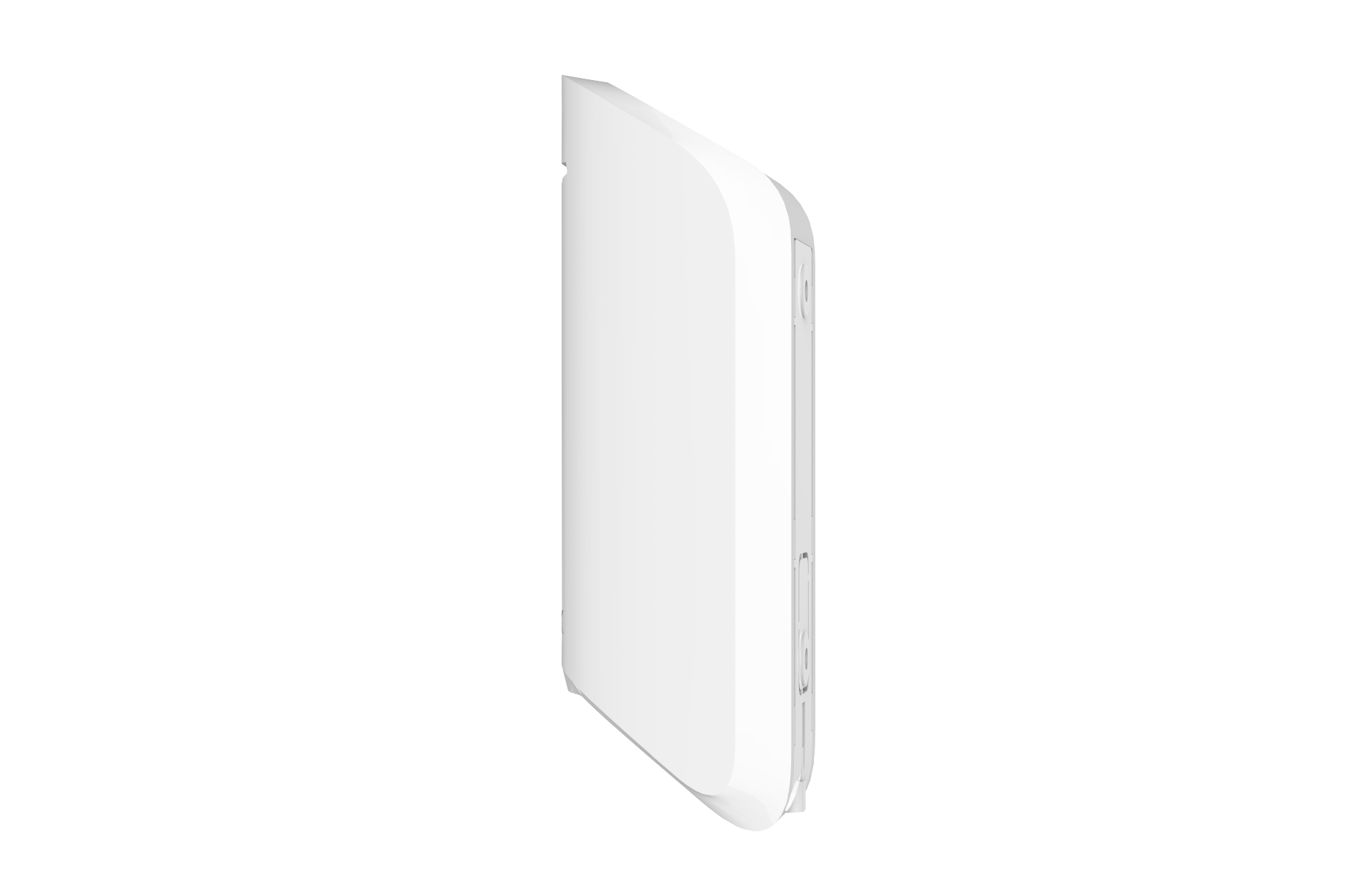 Ajax MotionProtect Curtain wireless narrow-beam motion sensor in white, rear view