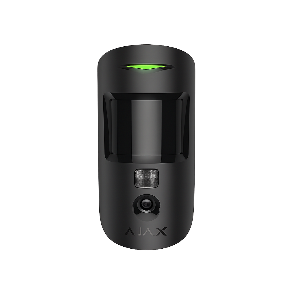 Ajax MotionCam PhOD wireless motion detector with photo verification in black