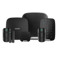 Ajax Whole-Home Kit in black, wireless home security system with Hub 2 Plus, KeyPad TouchScreen, motion detectors and indoor and outdoor sirens