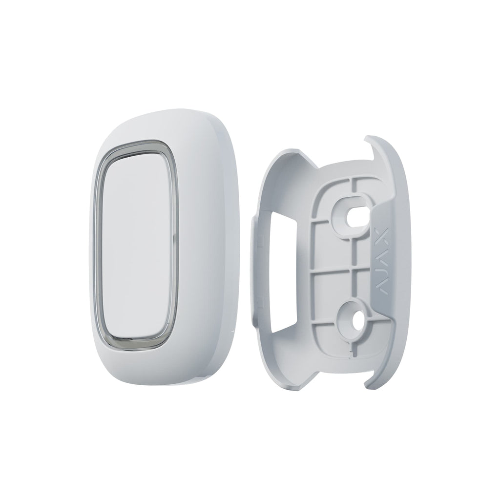 Ajax Button Holder wall mount for the Ajax Button, angled view
