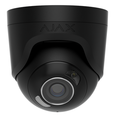 Ajax TurretCam HL 8MP 4K turret security camera in black — the Watch Solo package