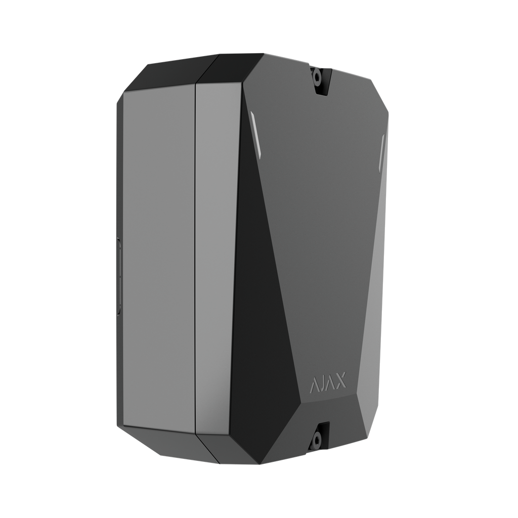 Ajax Hub BP battery-powered cellular security hub in black, front angled view — the heart of the RV & Off-Grid Security Kit