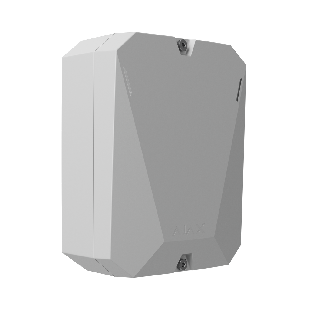 Ajax Hub BP battery-powered cellular security hub in white, front angled view