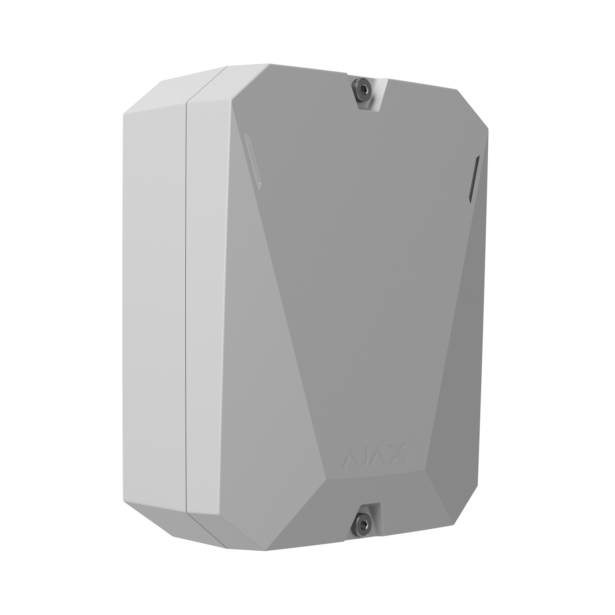 Ajax Hub BP battery-powered cellular security hub in white, front angled view