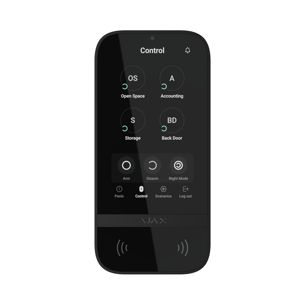 Ajax KeyPad TouchScreen – Smart Control Panel with RFID & Touch Display