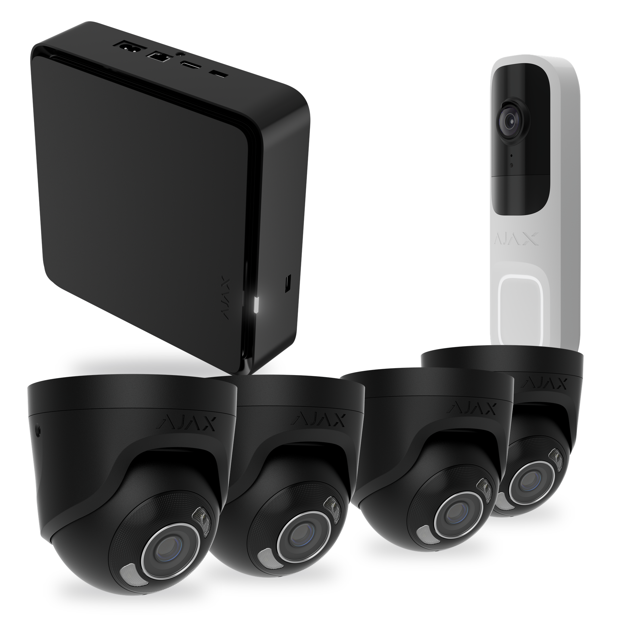 Whole-Property Camera System with Video Doorbell, No Cloud Fees — Ajax Watch Whole-Property Kit