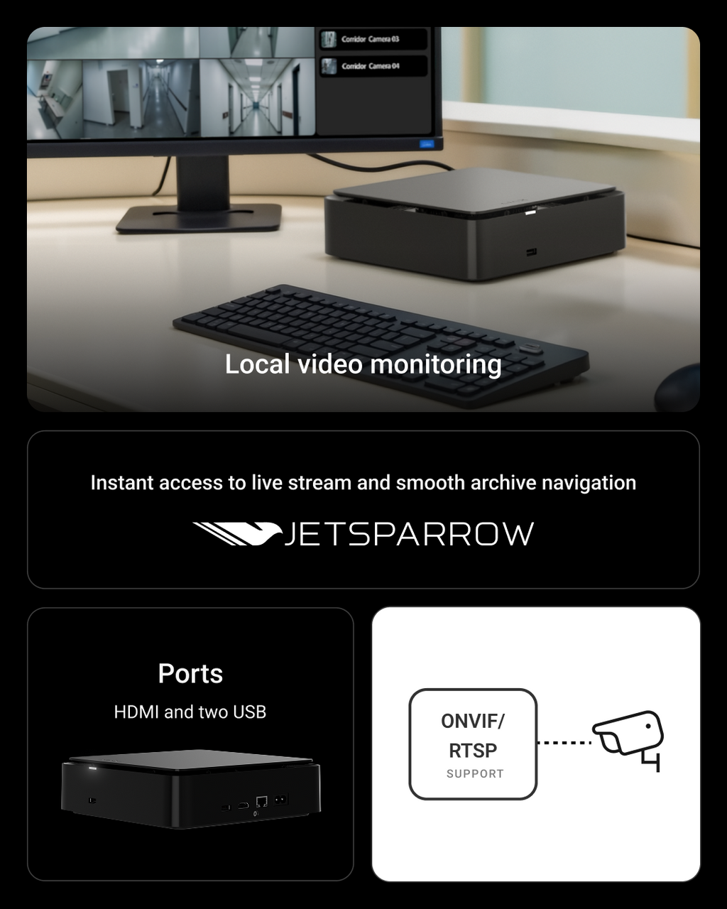 Ajax NVR HAC — Network Video Recorder with HDMI Output & Built-In VMS